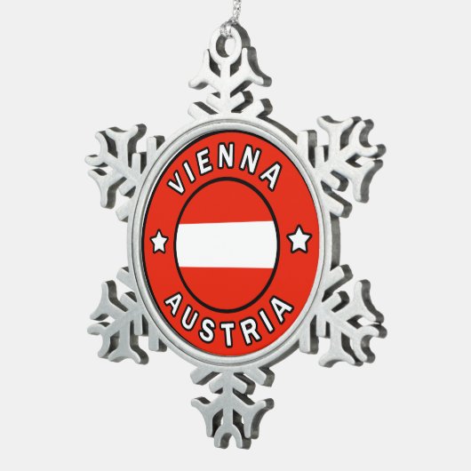 ウィーン・オーストリア スノーフレークピューターオーナメント (右)