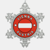 ウィーン・オーストリア スノーフレークピューターオーナメント (正面)