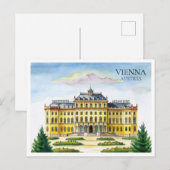 ウィーン オーストリア 水彩画 都市 旅行 ポストカード (正面/裏面)