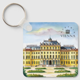 ウィーン オーストリア 水彩 都市 旅行の思い出 キーホルダー