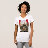 ウィーン オーストリア 縦型 3D ランドマーク 旅行 アート Tシャツ (正面フル)