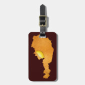 ウィーン・シュニッツェル – オーストリアの地図 ラゲッジタグ (正面縦)