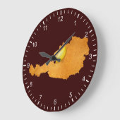 ウィーン・シュニッツェル – オーストリアの地図 ラージ壁時計 (傾斜)