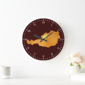 ウィーン・シュニッツェル – オーストリアの地図 ラージ壁時計 (ホーム)