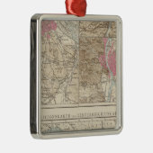 ウィーン、プラグ、ブダペストの地図 メタルオーナメント (右)