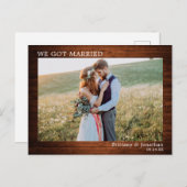 ウィー得ウッドミ結婚したミニマルシンプルリスト ポストカード (正面/裏面)