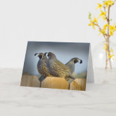 ウィ・スリー・ウズラ カード (黄色い花)