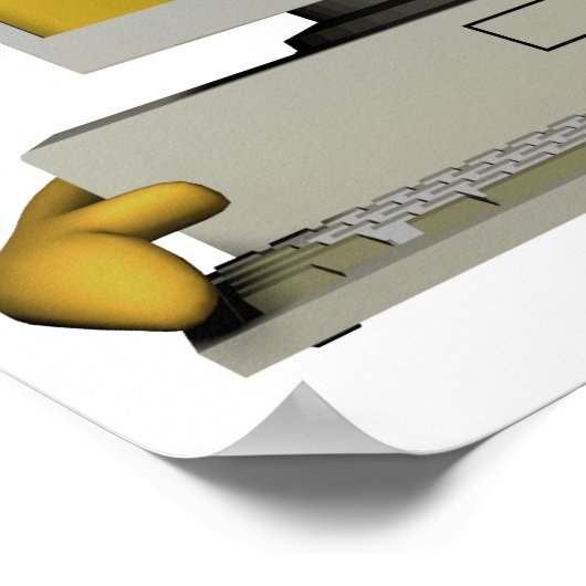 ウイおもしろいンおっちょこちょいのコン ポスター (角)