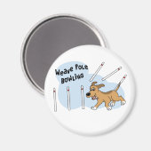 ウイおもしろいーブポール犬の敏捷性 マグネット (正面/裏面)