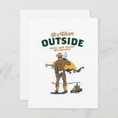 ウイスキおもしろいーを飲むカウボーイ エンクロージャーカード (正面/裏面)