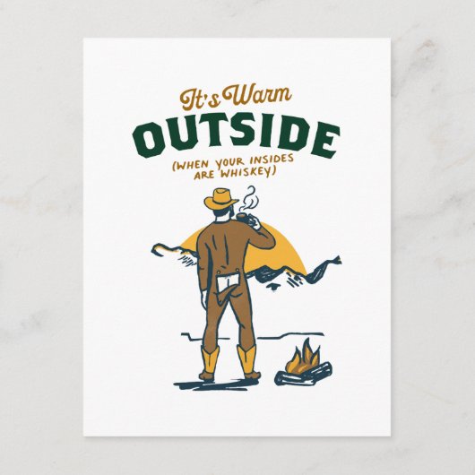 ウイスキおもしろいーを飲むカウボーイ エンクロージャーカード (裏面)