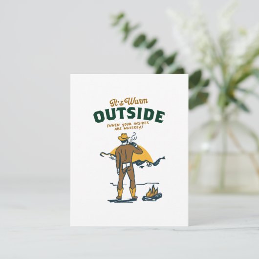 ウイスキおもしろいーを飲むカウボーイ エンクロージャーカード (スタンド正面)