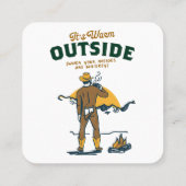 ウイスキおもしろいーを飲むカウボーイ スクエア名刺 (裏面)