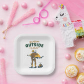 ウイスキおもしろいーを飲むカウボーイ ペーパープレート (パーティー)