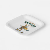 ウイスキおもしろいーを飲むカウボーイ ペーパープレート (傾斜あり)