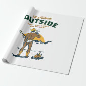 ウイスキおもしろいーを飲むカウボーイ ラッピングペーパー (アンロールド)