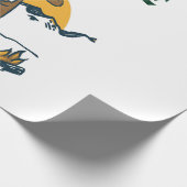 ウイスキおもしろいーを飲むカウボーイ ラッピングペーパー (角)