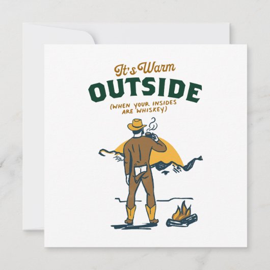 ウイスキおもしろいーを飲むカウボーイ 招待状 (裏面)