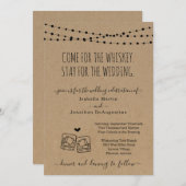 ウイスキおもしろいーテーマ結婚式招待状 招待状 (正面/裏面)