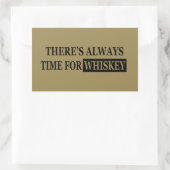 ウイスキおもしろいー好きの引用文 長方形シール (バッグ)