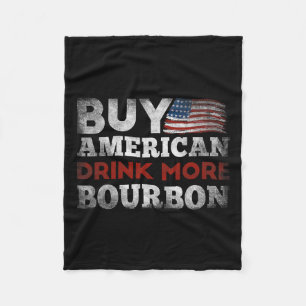 ウイスキおもしろいー引用文米国旗買アメリカドリンク店 フリースブランケット