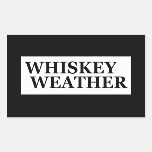 ウイスキおもしろいー愛好家の引用文 長方形シール (正面)