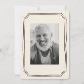 ウイスキお洒落シファンキーーシガー50誕生日 招待状 (裏面)