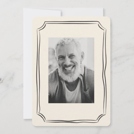 ウイスキお洒落シファンキーーシガー50誕生日 招待状 (裏面)