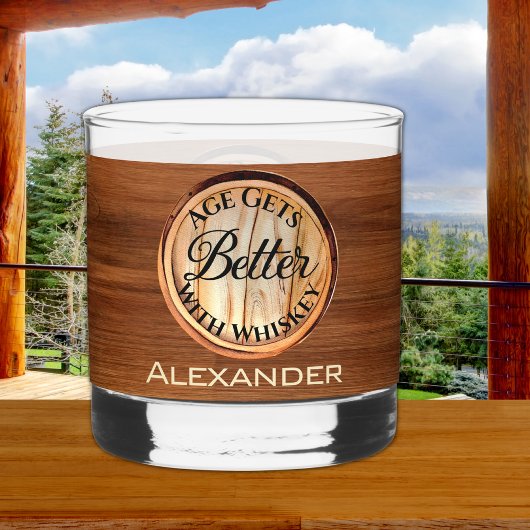 ウイスキパーソナライズされたーの誕生日で年齢が上がる ウイスキーグラス