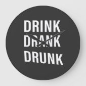 ウイスキーおもしろいの飲みことわざ ラージ壁時計 (正面)