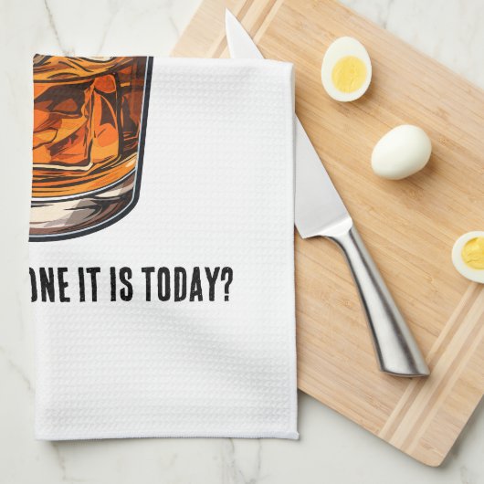 ウイスキーおもしろいタンブラー – コーヒーかウイスキー？ キッチンタオル (四つ折り)