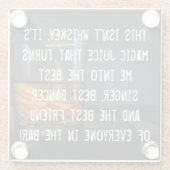 ウイスキーおもしろいドリンカースローガン ガラスコースター (裏面)