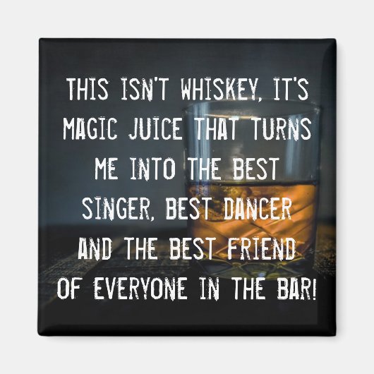 ウイスキーおもしろいドリンカースローガン マグネット (正面)