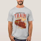 ウイスキーおもしろいフィックス列車 Tシャツ (正面)