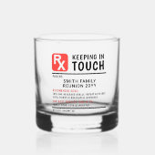 ウイスキーおもしろい処方家族懇親会カスタム ウイスキーグラス (正面)