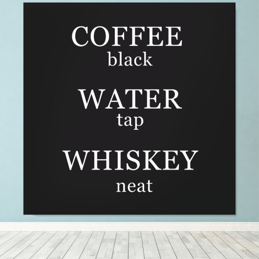 ウイスキーおもしろい引用文ユーモアことわざ キャンバスプリント (インサイチュ (ウッドフロア))