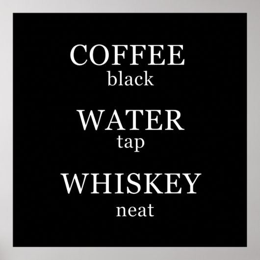 ウイスキーおもしろい引用文ユーモアことわざ ポスター (正面)