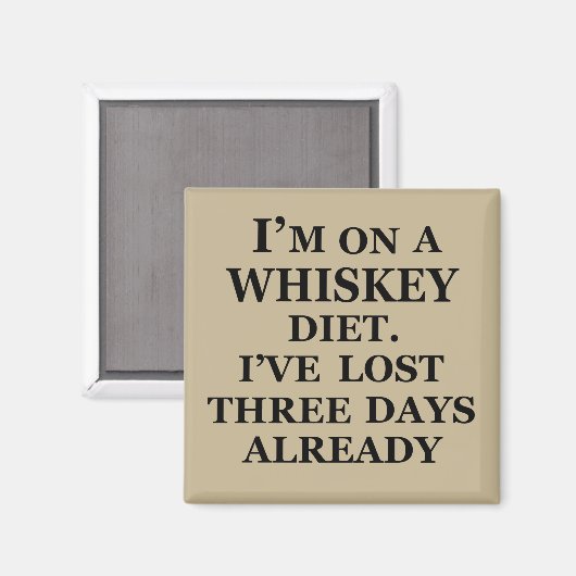 ウイスキーおもしろい引用文ユーモアことわざ マグネット (正面/裏面)