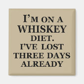 ウイスキーおもしろい引用文ユーモアことわざ マグネット (正面)