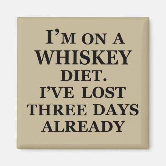 ウイスキーおもしろい引用文ユーモアことわざ マグネット (正面)