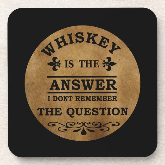 ウイスキーおもしろい引用文ヴィンテージ コースター (正面)