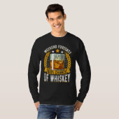 ウイスキーが楽しい飲酒予報 ウィスキーを飲むボーン Tシャツ (正面フル)