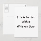 ウイスキーが酸っぱい方が人生は良い ポストカード (正面/裏面)