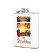 ウイスキーとサンシャインサマーオレンジアルコール フラスク (左)