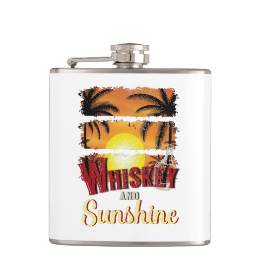 ウイスキーとサンシャインサマーオレンジアルコール フラスク (正面)