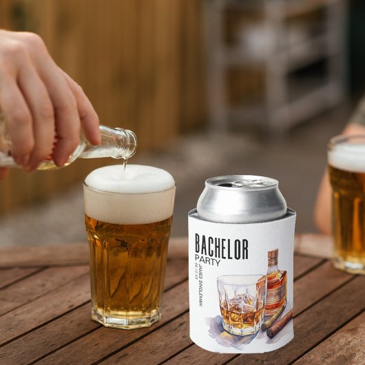 ウイスキーとシガーのモダンバチュラーパーティ 缶クーラー