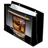 ウイスキーとシガーの大人の黒金クラシック ラージペーパーバッグ (正面アングル)