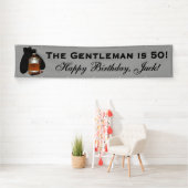 ウイスキーとシガーの男性の誕生日バナー 横断幕 (インサイチュ)