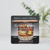 ウイスキーとシガーの誕生日パーティー 招待状 (スタンド正面)