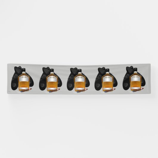 ウイスキーとシガーリピート誕生日バナー 横断幕 (横)